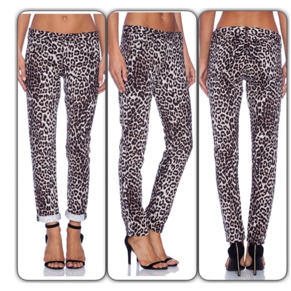 NWT rag & bone leopard print boyfriend jeans 24 - Picture 8 of 8